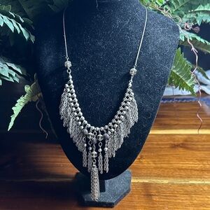 Alex and Ani Elegant Silver Tassel Necklace